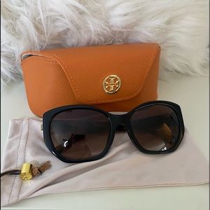 Tory Burch black/brown sun glasses